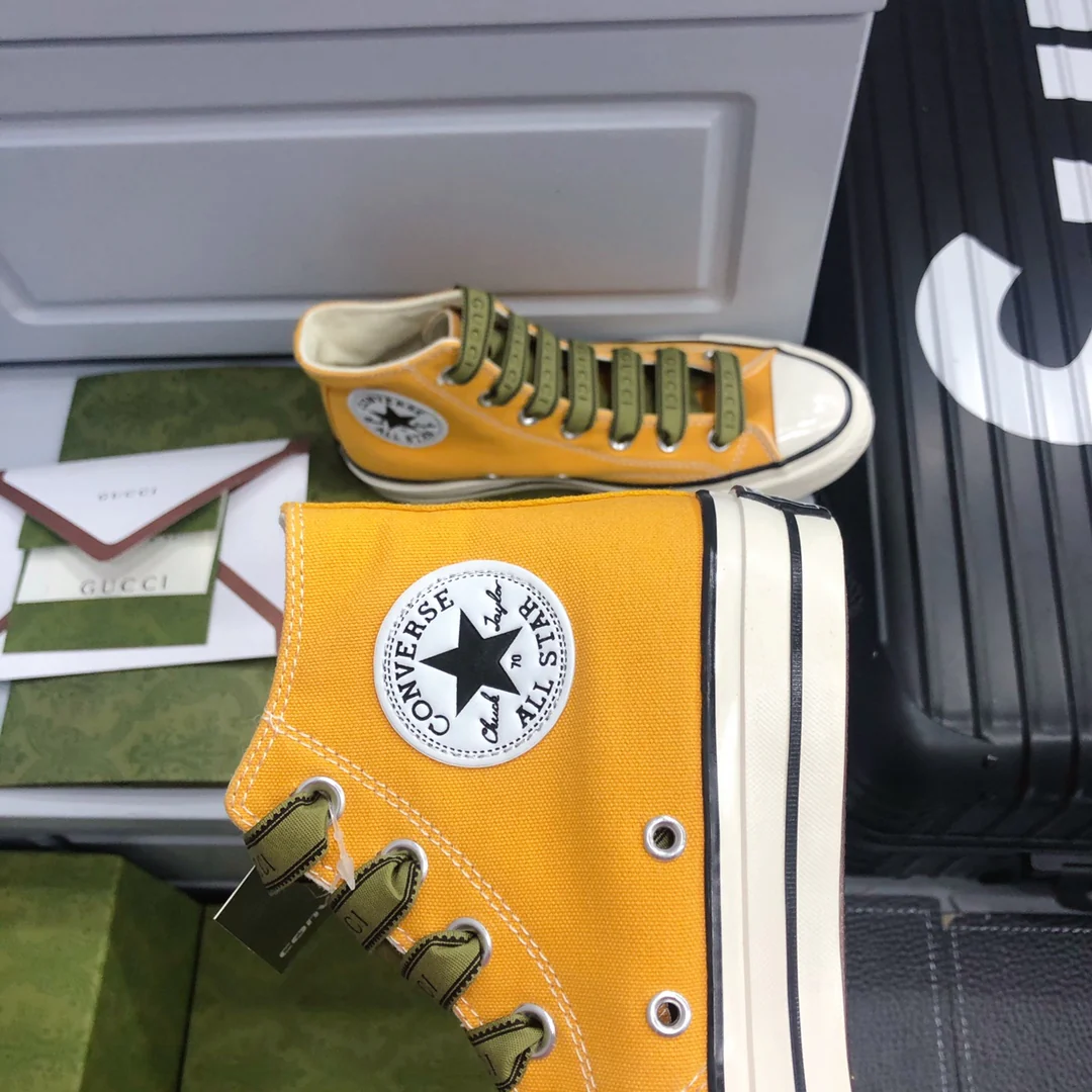 Высокие парусиновые кеды Gucci