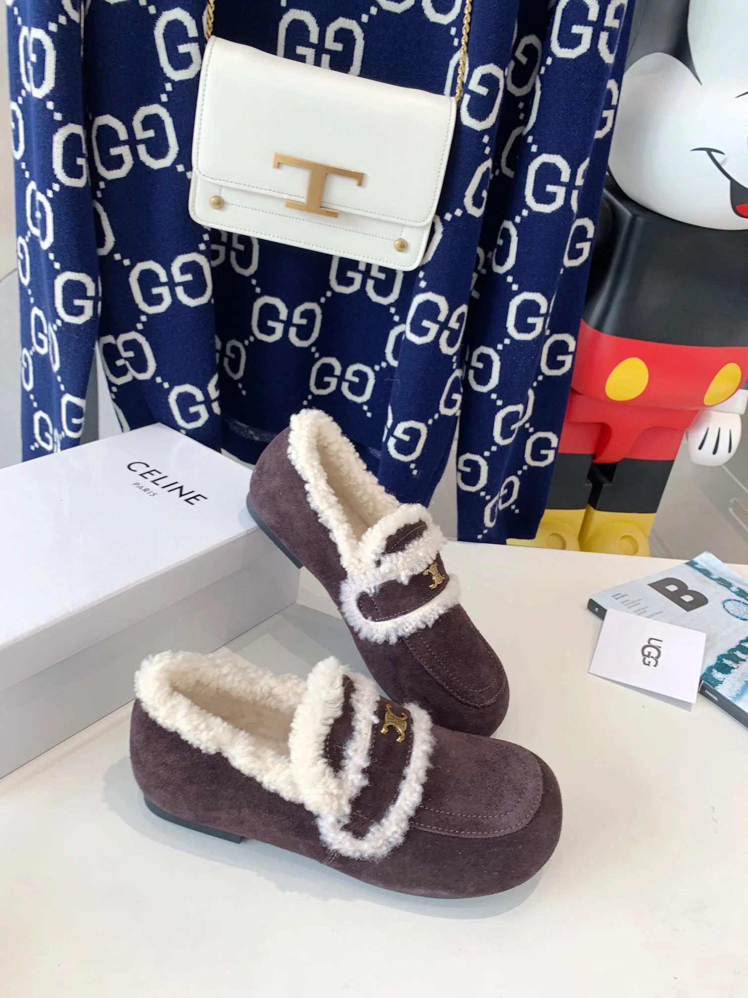 Celine - Снежные сапоги из натуральной кожи и меха