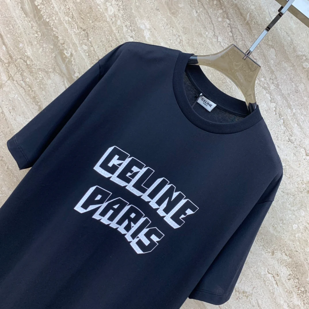 Celine-2403 - Футболка с коротким рукавом и принтом 