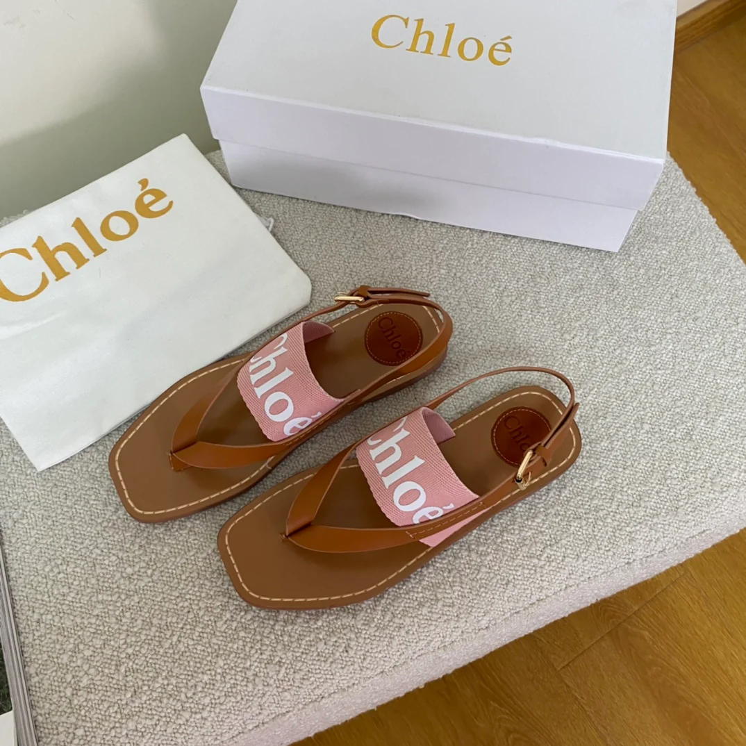 Обувь Chloe - Chloe - Woody - логотип - сандалии - розовый