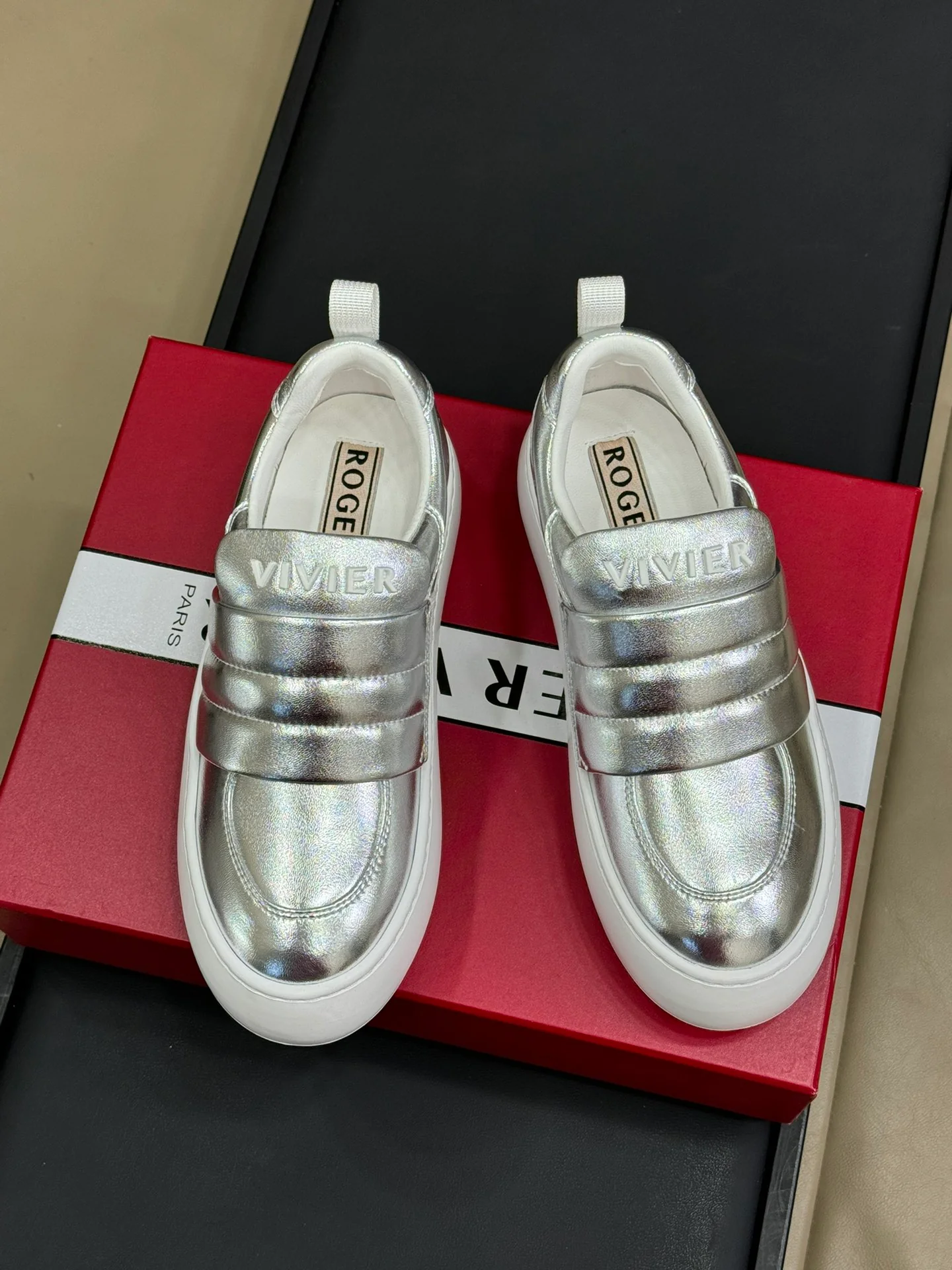 Обувь RV - 2024 - лоферы - серебристые