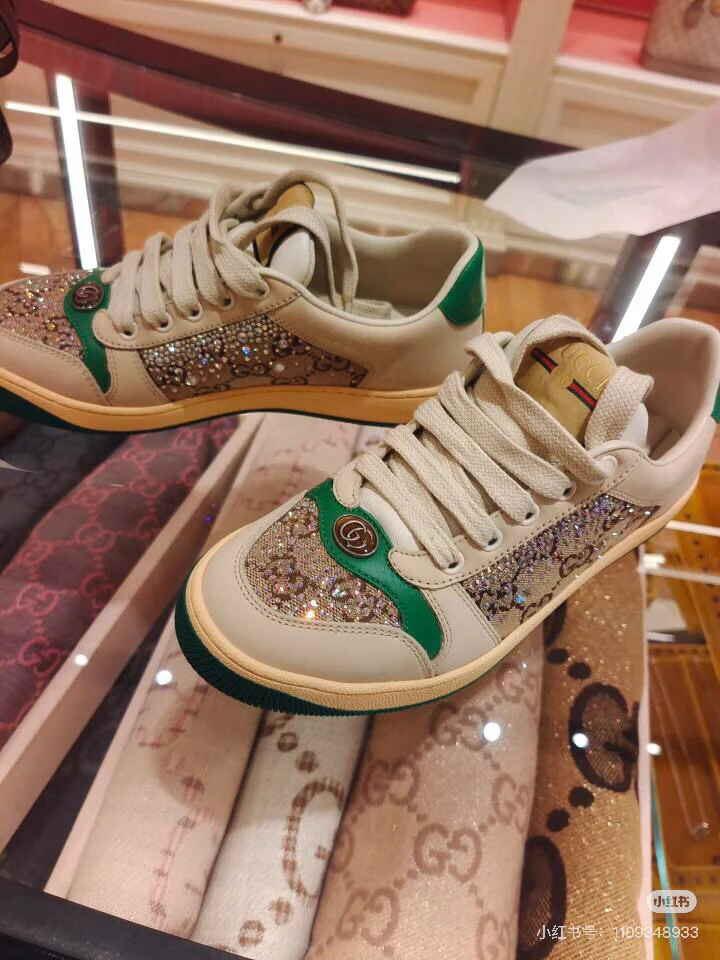 Скейтбордические кроссовки Gucci 2024 Diamond-Edge - белые