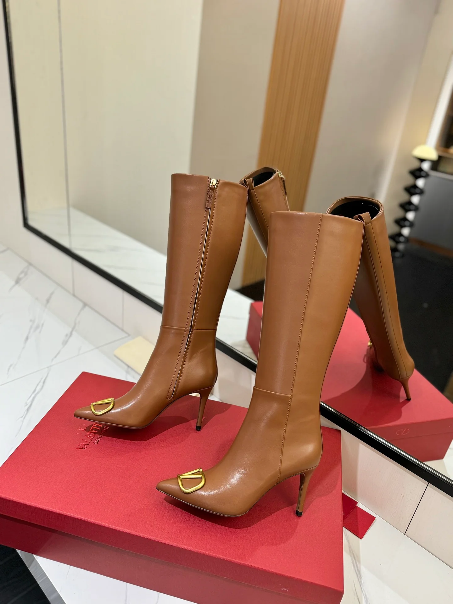 Ботинки для верховой езды Valentino 2024 - коричневые