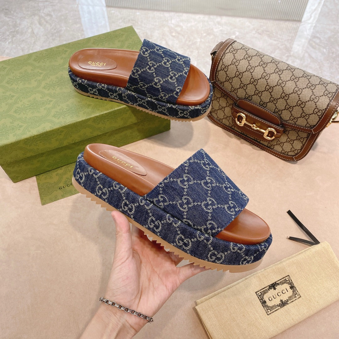 Сандалии на платформе Gucci - 1