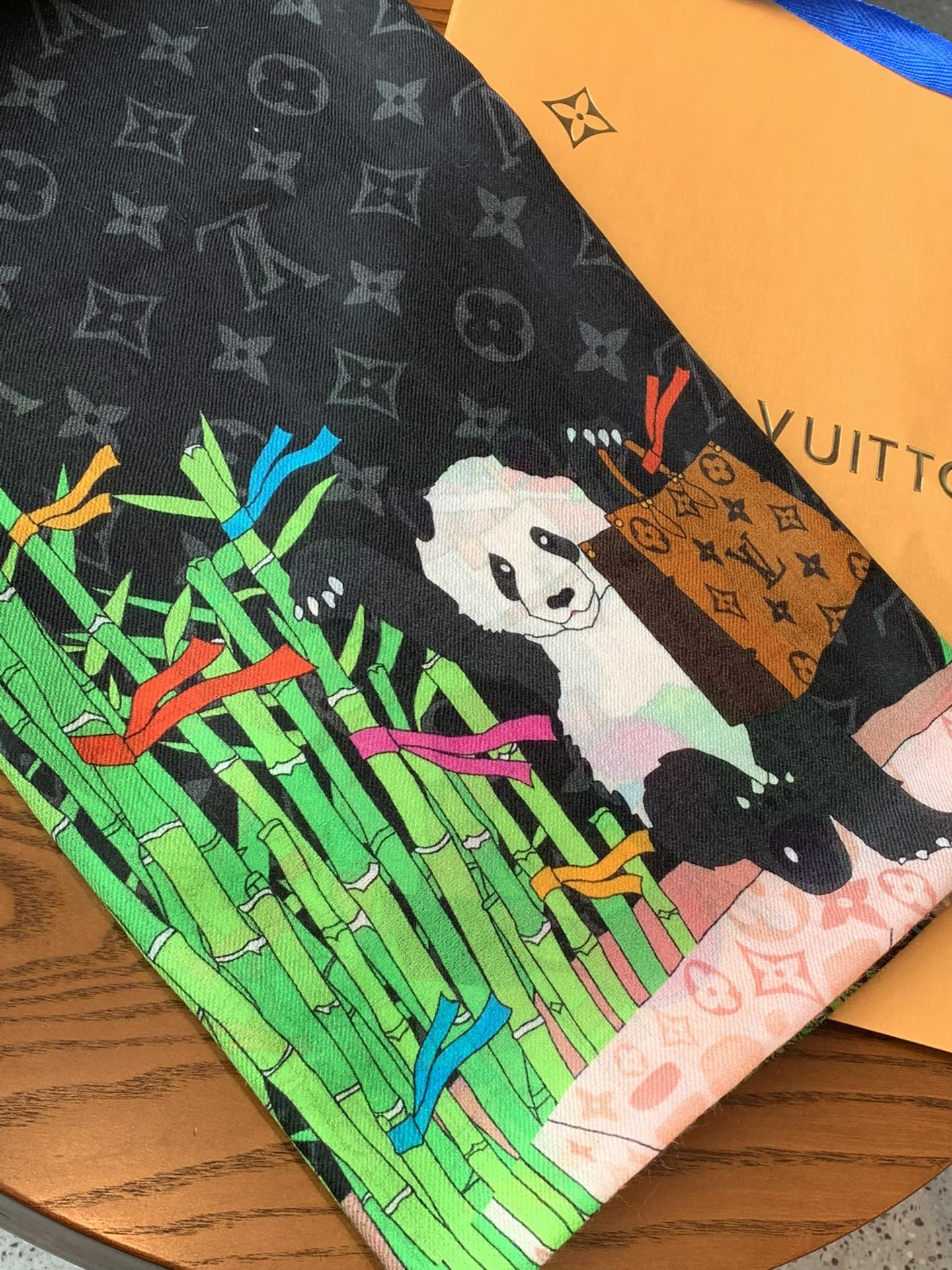 Шарф LV Panda - 100-200 см - Кашемир высшего качества (100%)