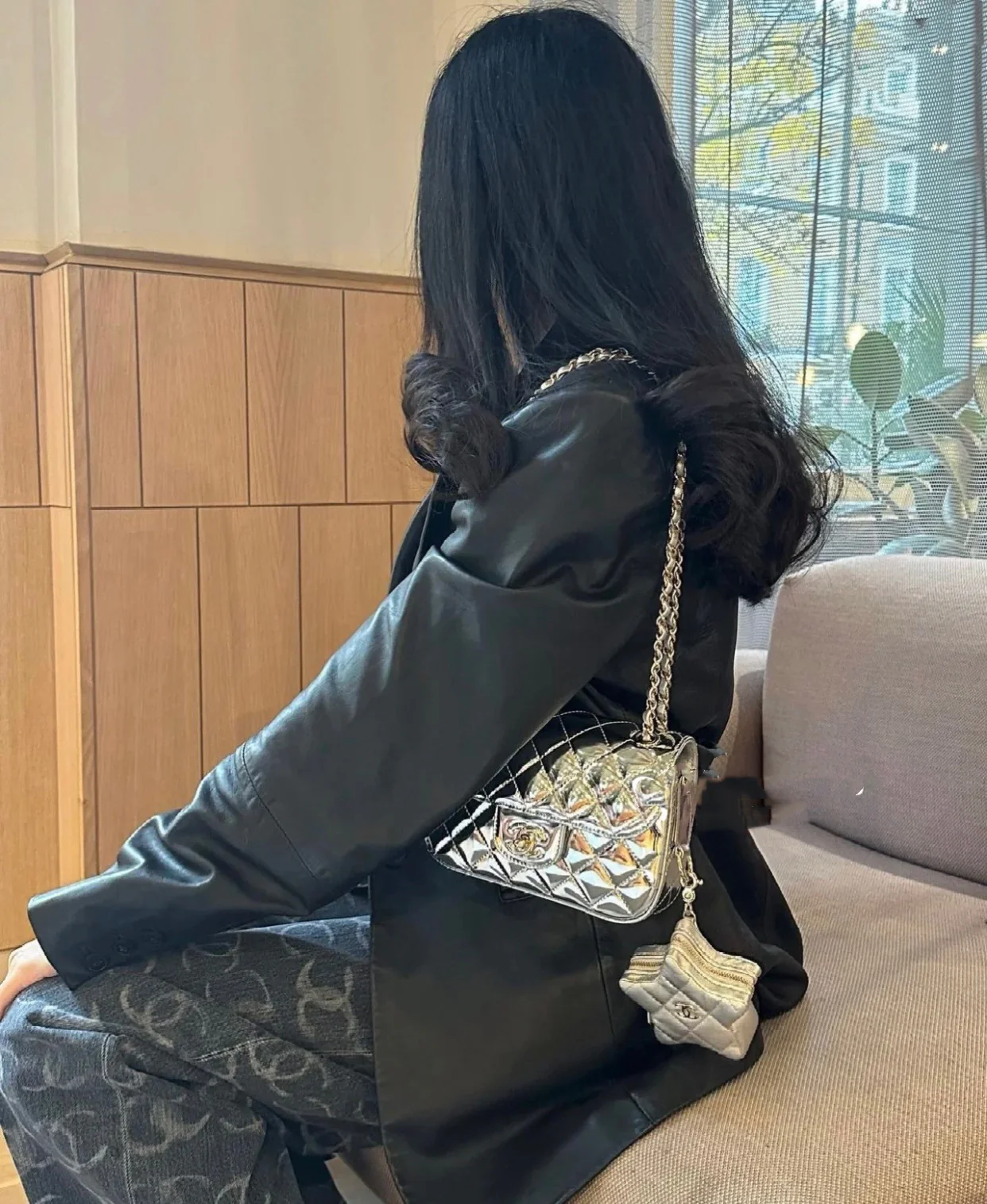 Весенняя коллекция Chanel - 24c - Сумка CF Star Flap Bag - Серебристый