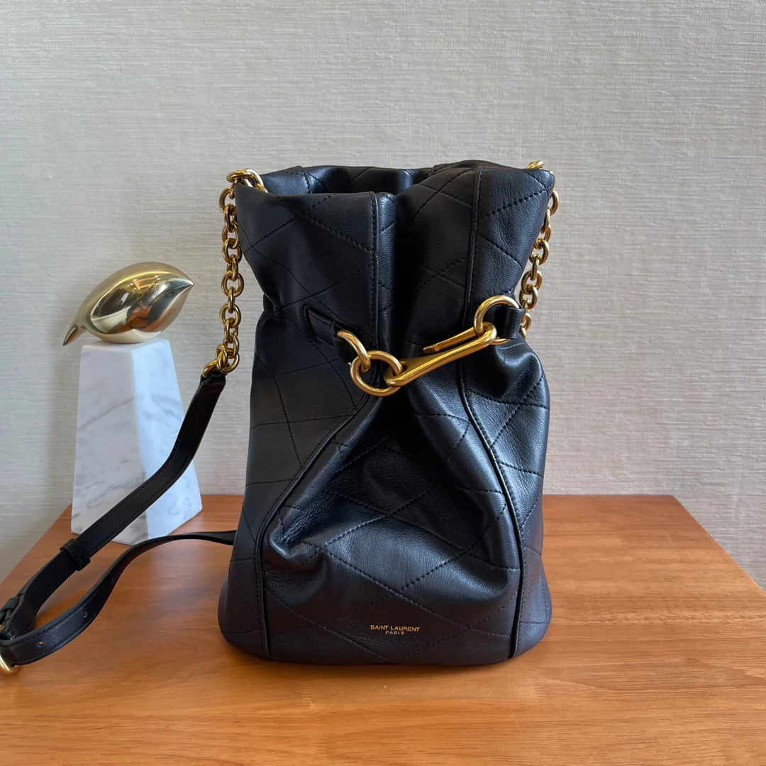 Сумка-ведро YSL Hook - черная