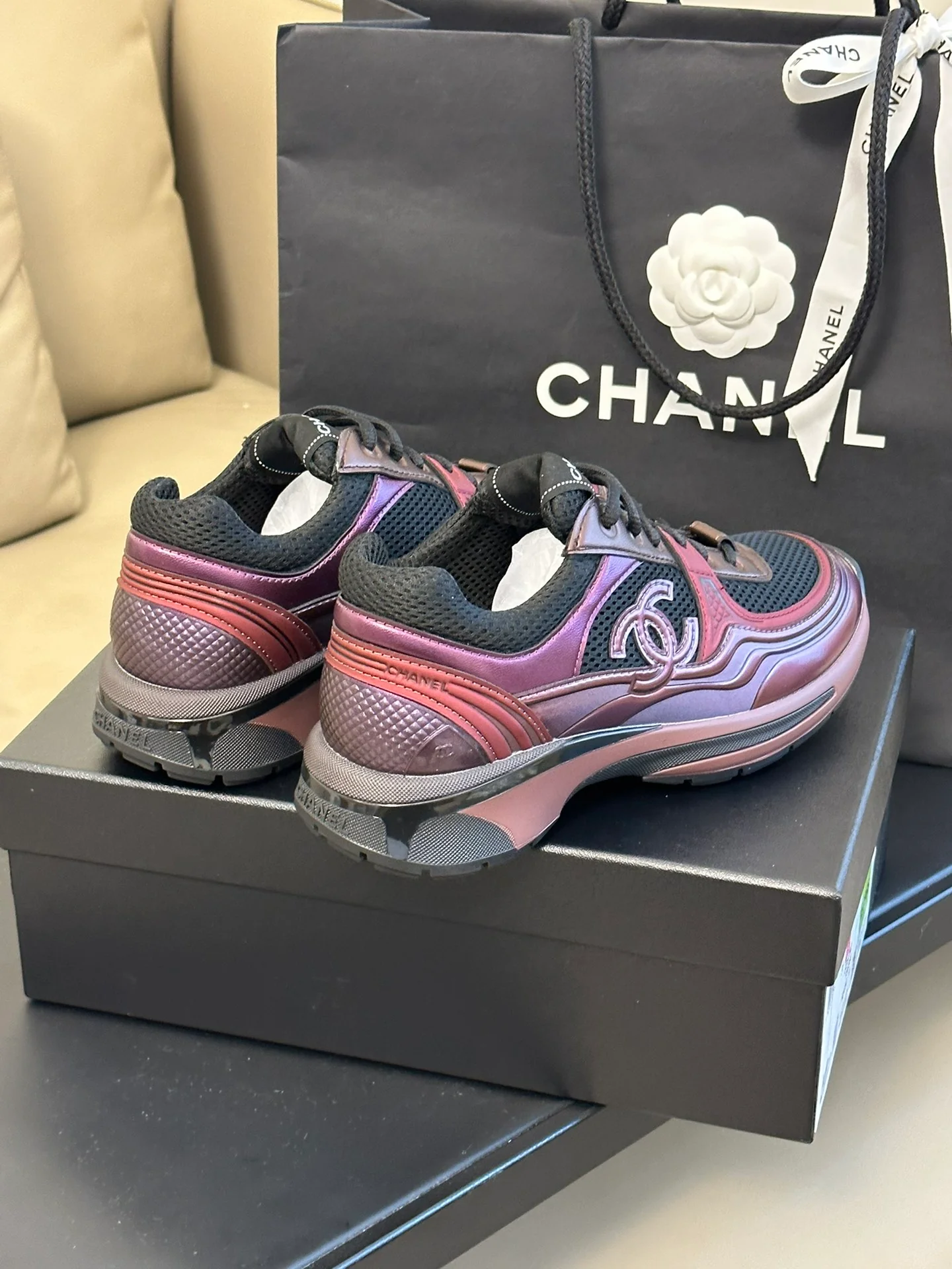 Новинка сезона осень/зима 2023 от Chanel - Кроссовки - Улучшенная версия - Розово-фиолетовые