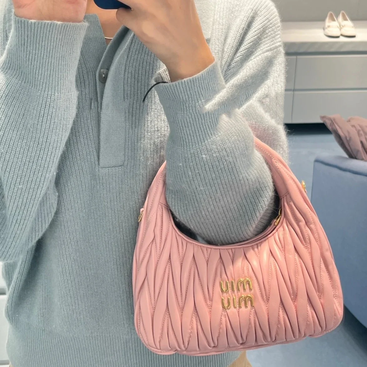 Сумка Miu Miu Wander - маленькая, из овечьей кожи - цвет 