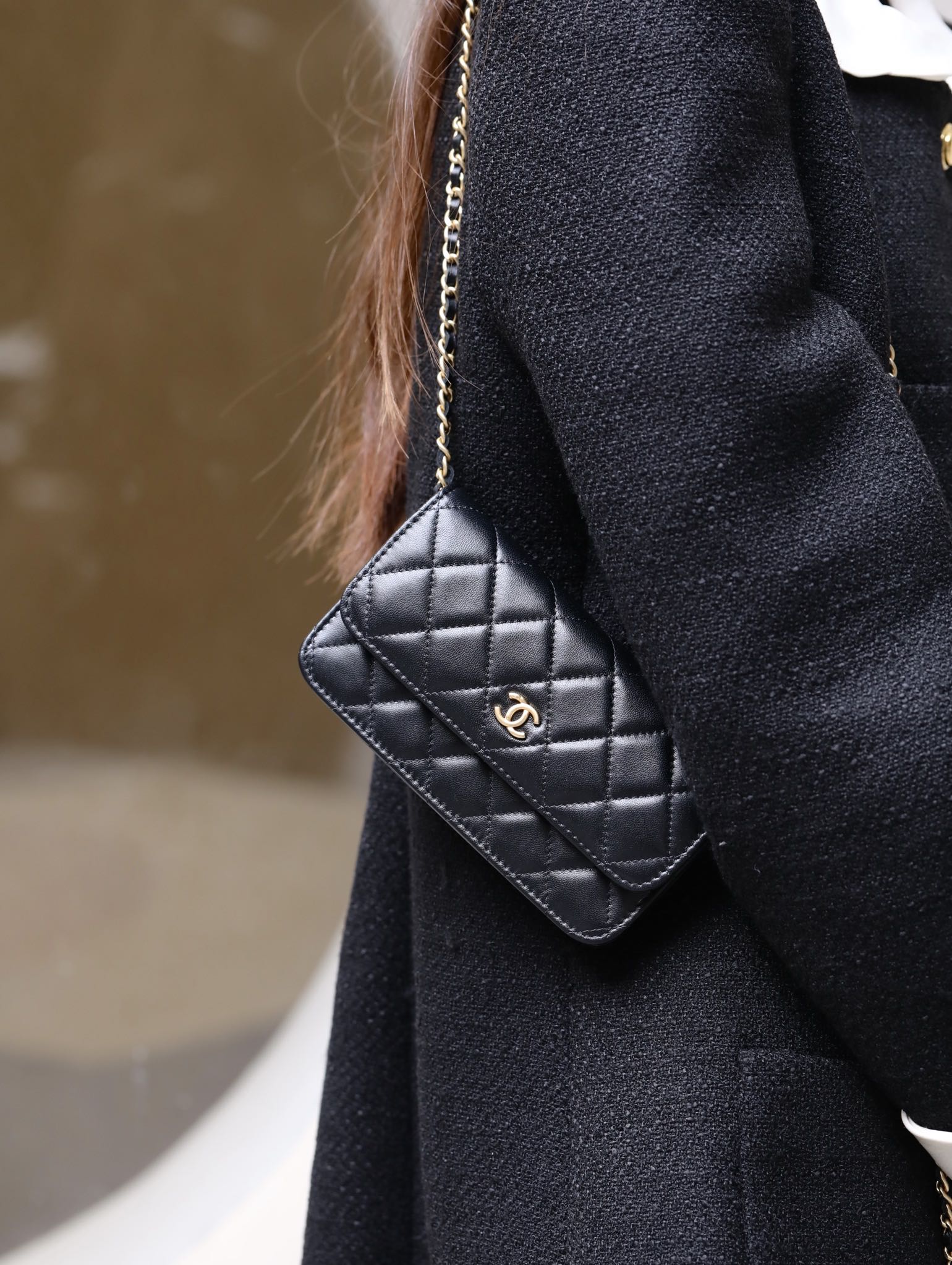 Chanel - Chanel - Золотой шар WOC - Черный