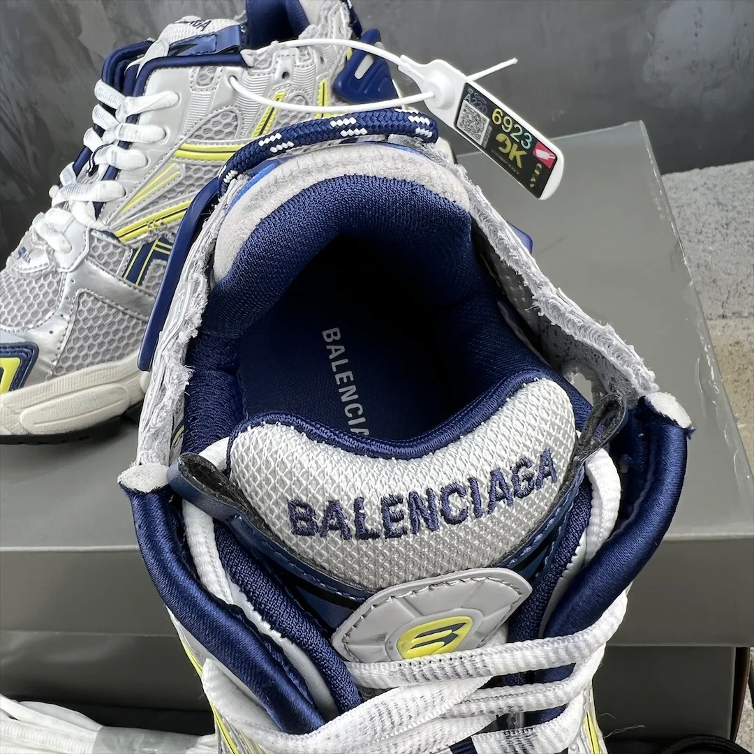 Кроссовки Balenciaga Runner - унисекс - серебристо-желтые
