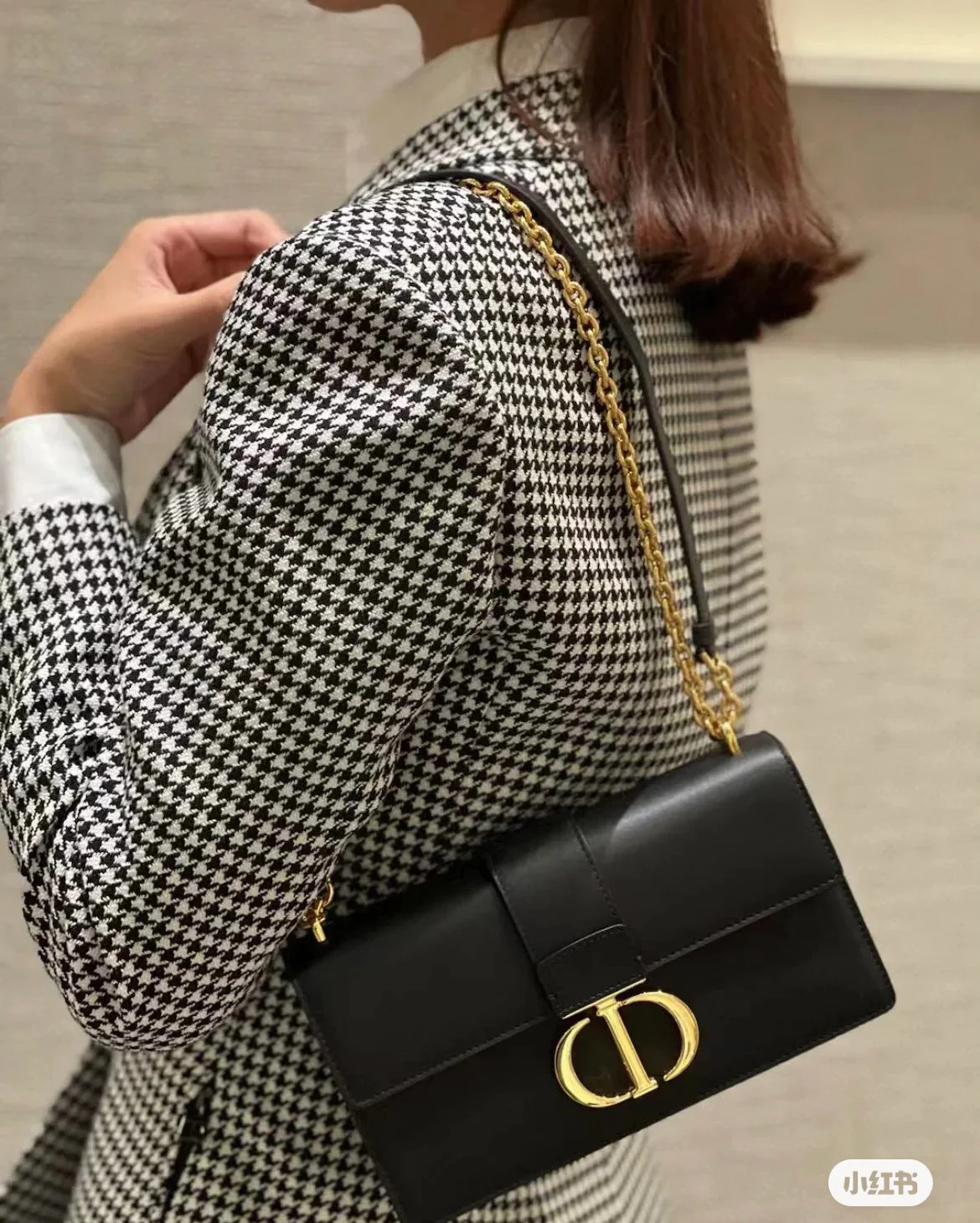 Сумка Dior 30 Montaigne - черная - 21 см