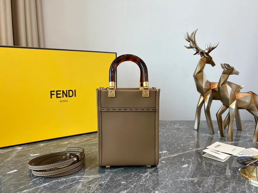 Сумка-тоут Fendi Sunshine - Мини - Светло-коричневая
