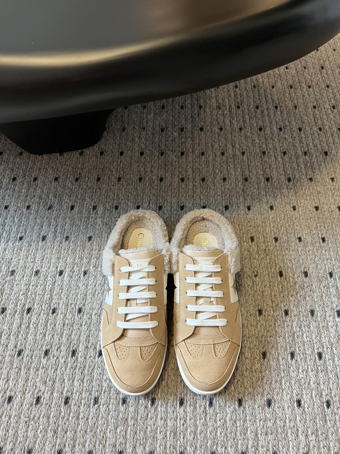 Слипоны-мюли Dior 2024 из шерсти - Кофейно-коричневый