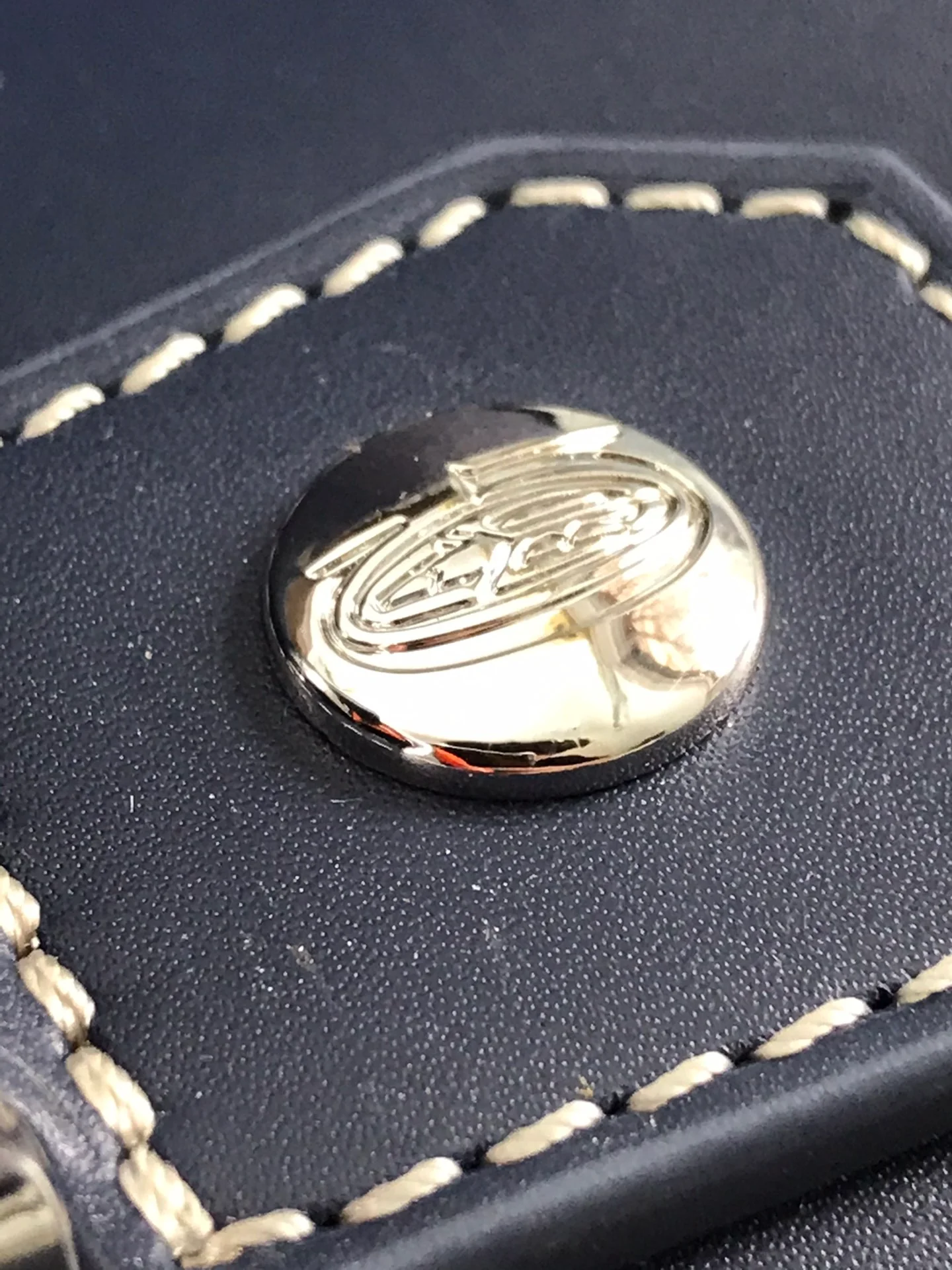 Сумка-мессенджер Goyard из льняного холста - темно-синяя