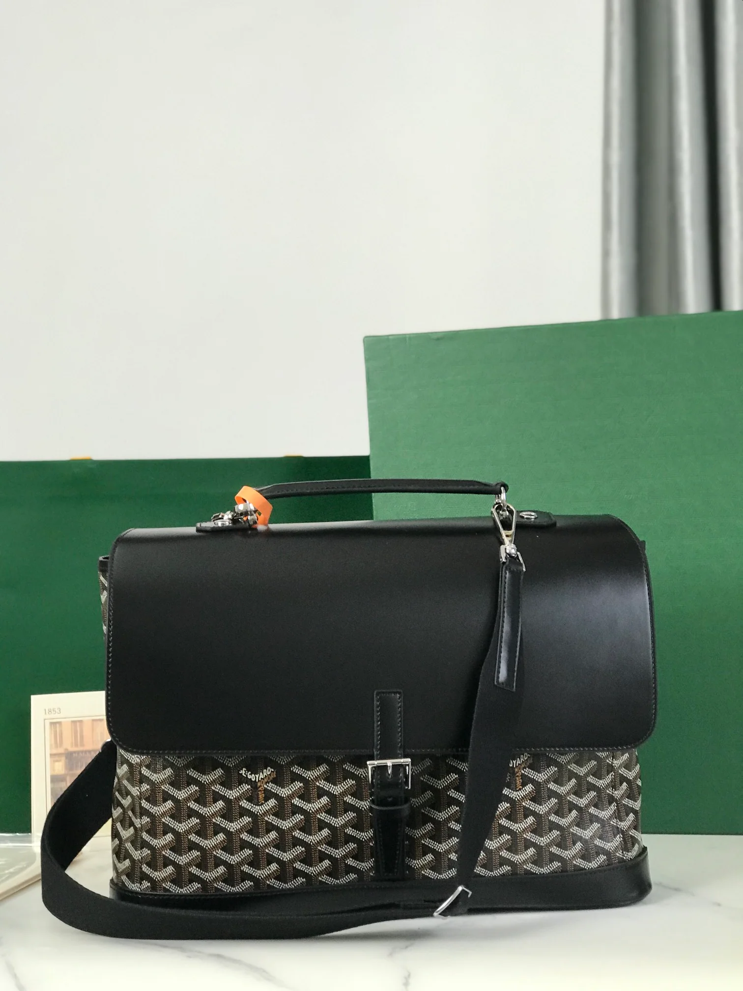 Сумка-мессенджер Goyard из льняной парусины - Черная - 1 шт.