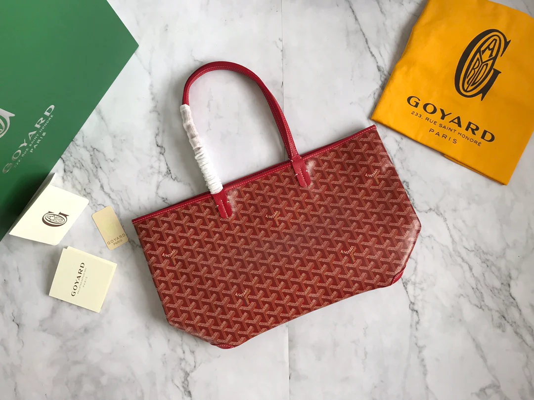 Маленькая сумка-тоут Goyard на молнии - красная
