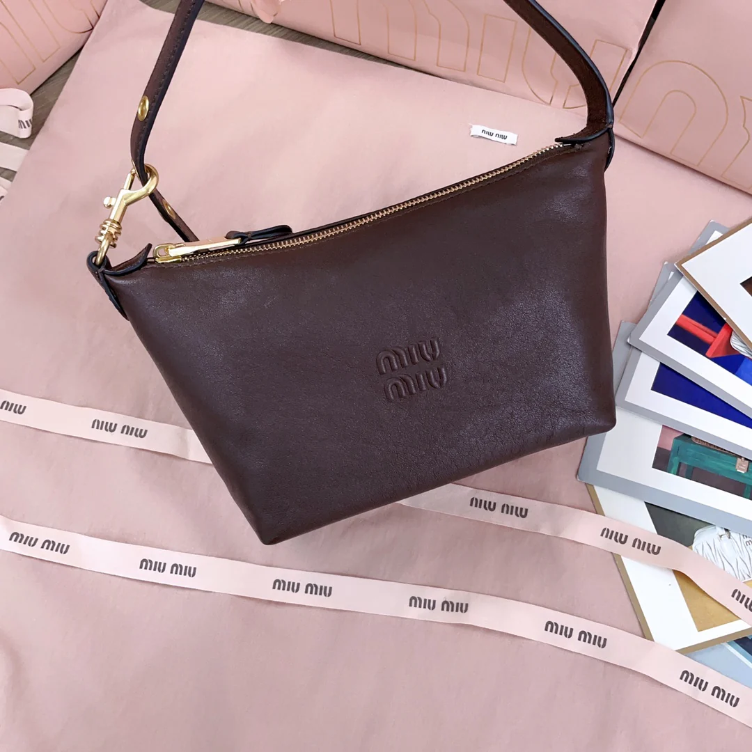 Сумка для ланча Miu Miu-5ne841 из овечьей кожи - коричневая