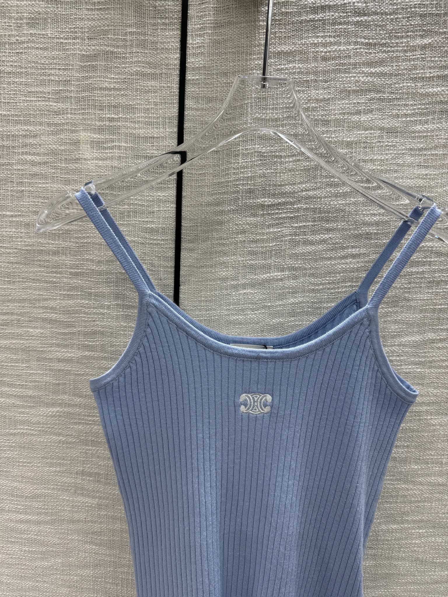 Вязаный жилет Celine-2403, синий