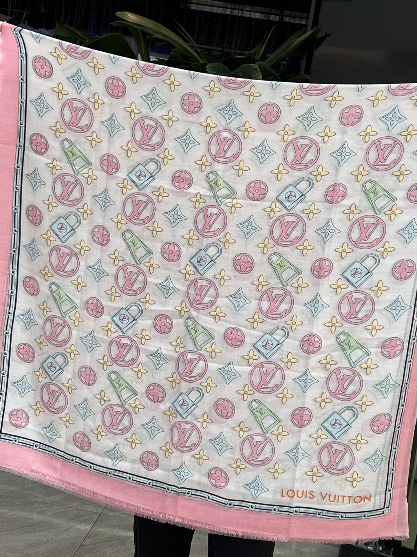 Длинный шарф LV Monogram - 110-200 см - 100% высококачественный кашемир