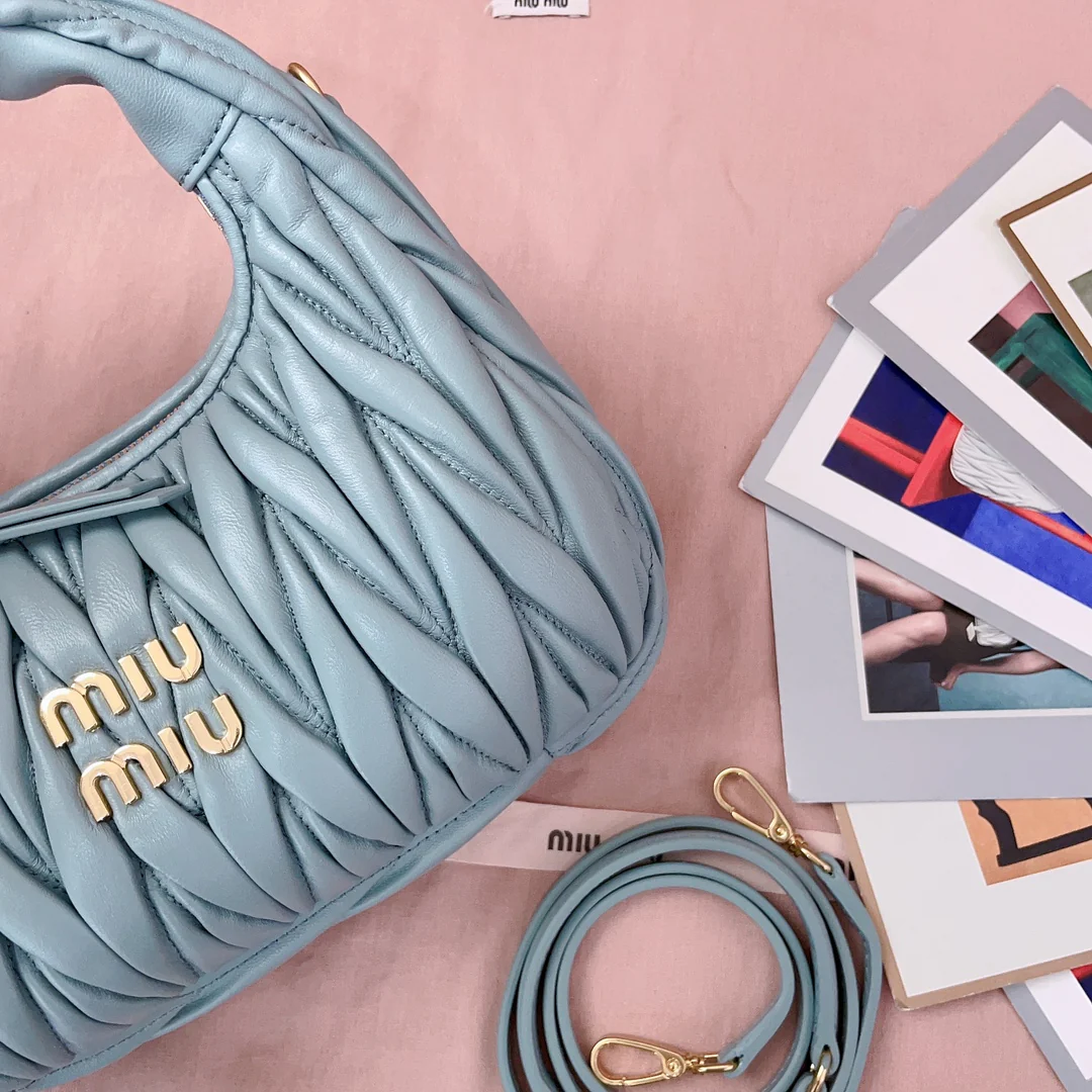 Сумка Miu Miu 5bc125 miuwander - синий макарон