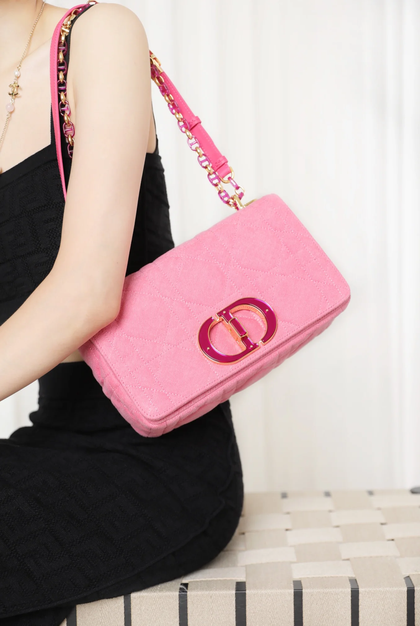 Dior Caro - Джинсово-розовый - 25-5 см