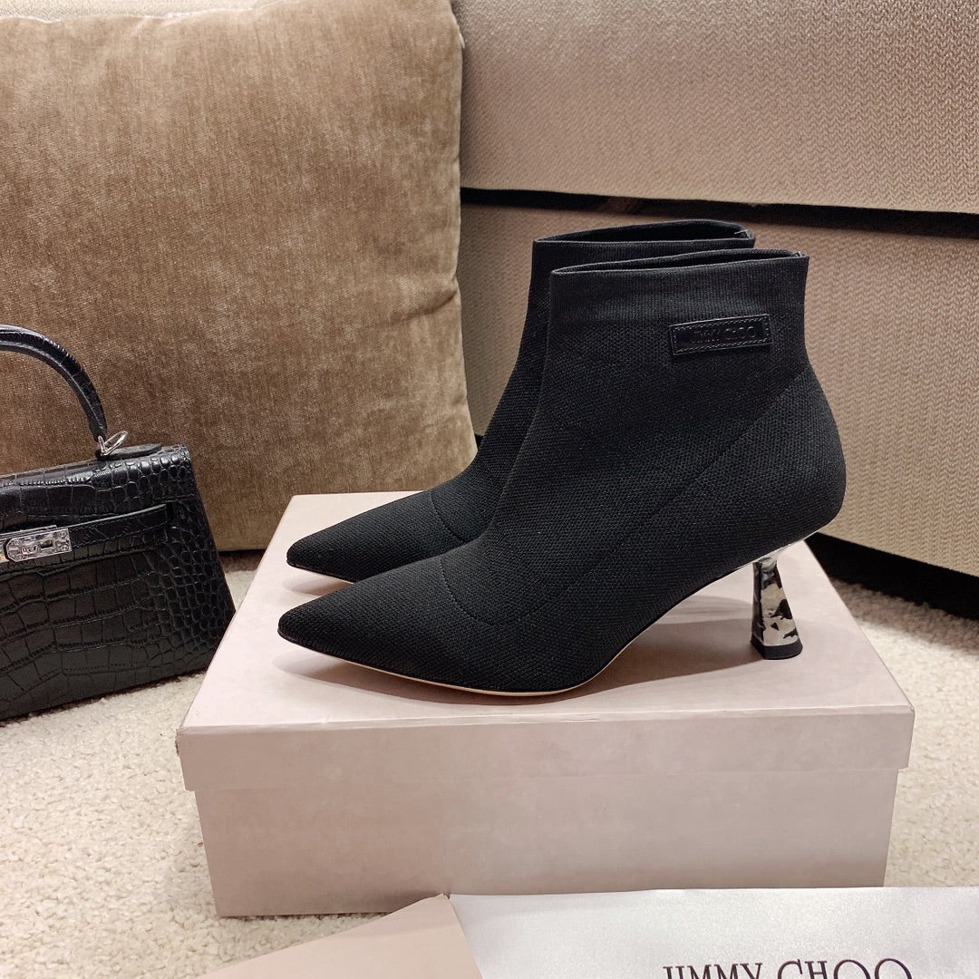 Новинка сезона осень/зима 2022 от Jimmy - Ботильоны на шпильке - Черные - 3