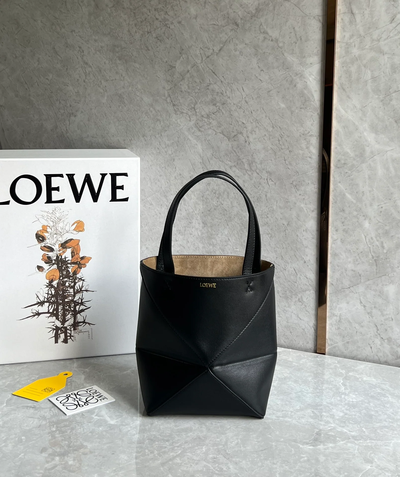 Сумка-тоут Loewe Puzzle Fold - Черная - Мини