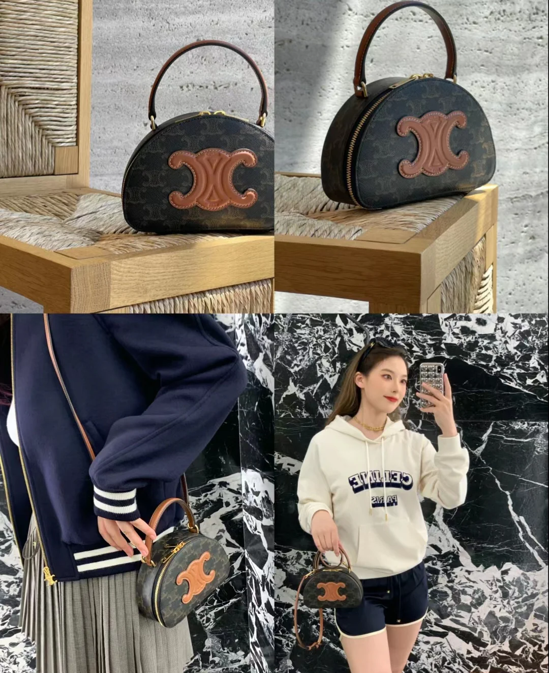 Celine - сумка ?Полумесяц? из телячьей кожи