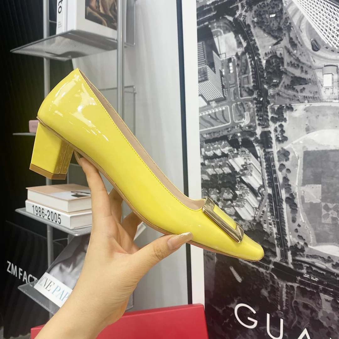 Каблук квадратный RV-4-5 см - желтый