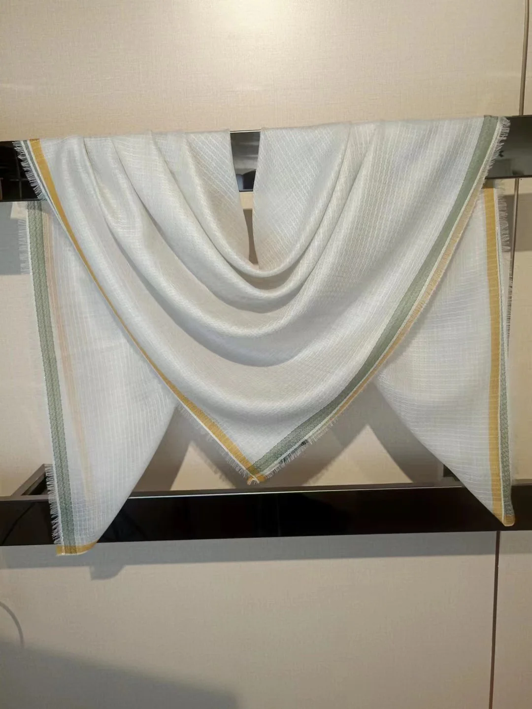 Кашемировый тканый квадратный шарф Loro Piana - шелковисто-мягкий - всесезонный дизайн с защитой от солнца - 110 см