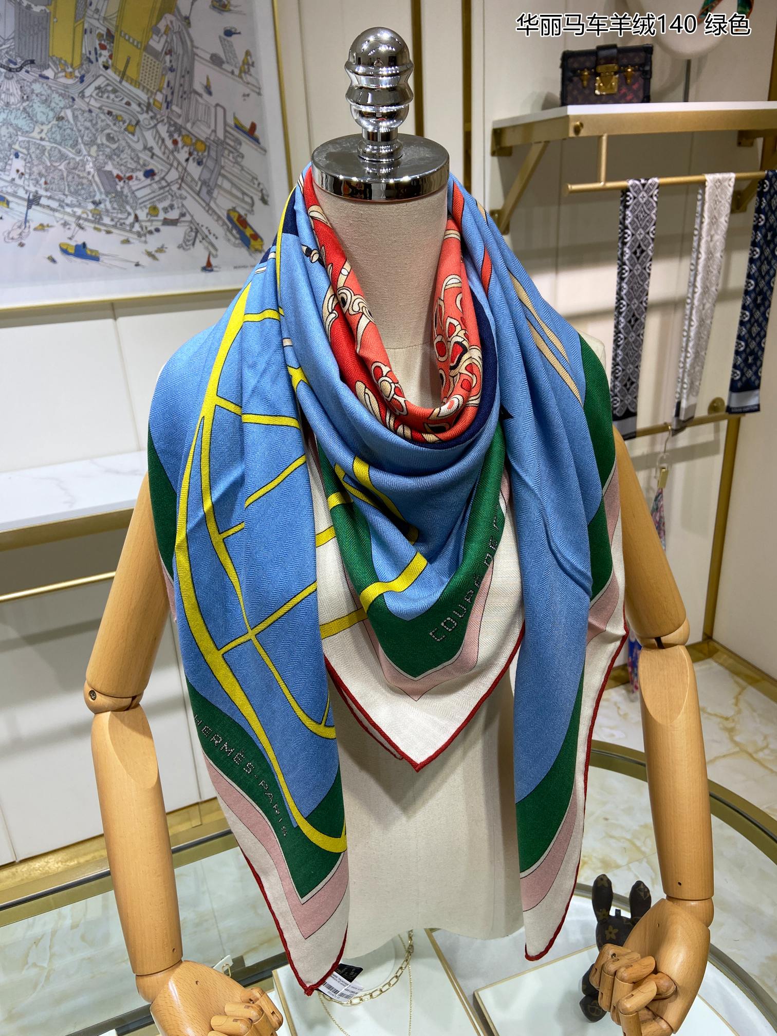 Hermes - Элегантный кашемировый шарф 