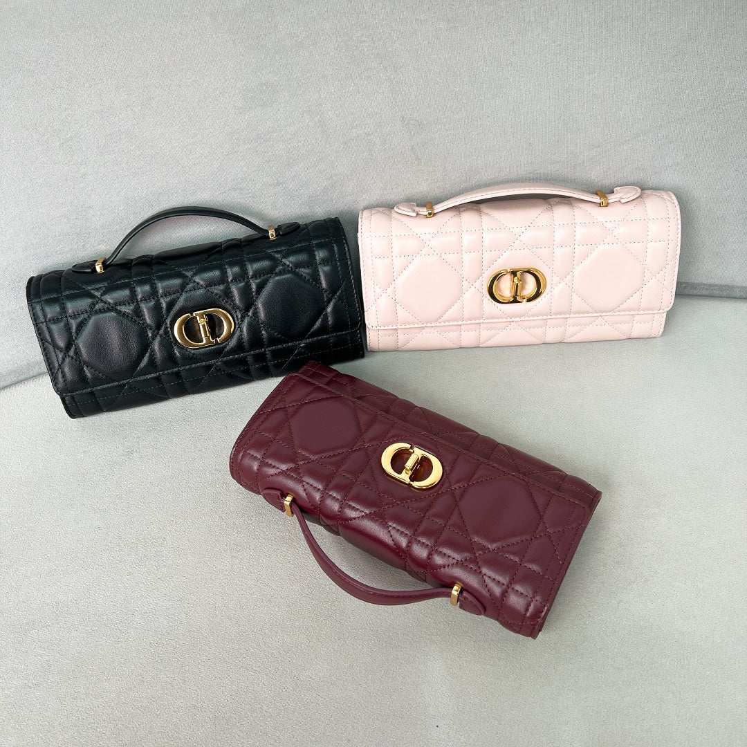 Клатч Dior Caro бордового цвета