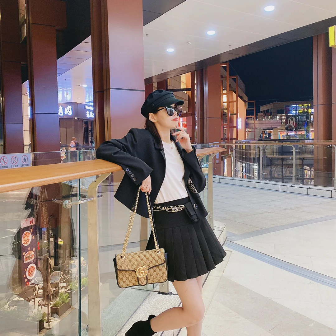 Gucci Marmont Medium 26cm Canvas Monogram