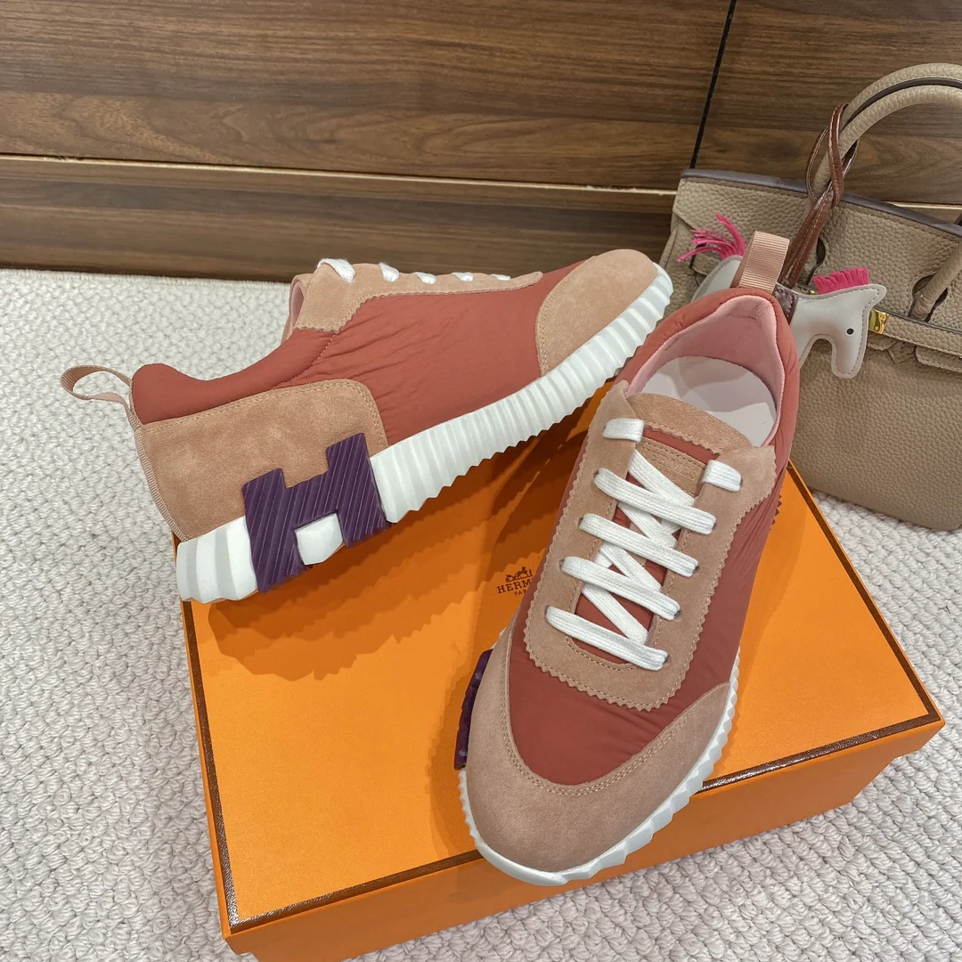 Весенняя коллекция Hermes 2022 — Спортивная повседневная обувь — Унисекс — Розовый