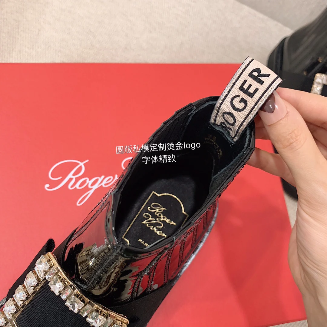 RV Shoes - 22ss - Ботильоны с пряжкой и стразами - Черные