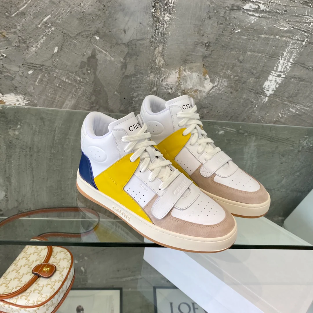 Спортивные повседневные высокие кроссовки Celine в стиле ?колор-блок?