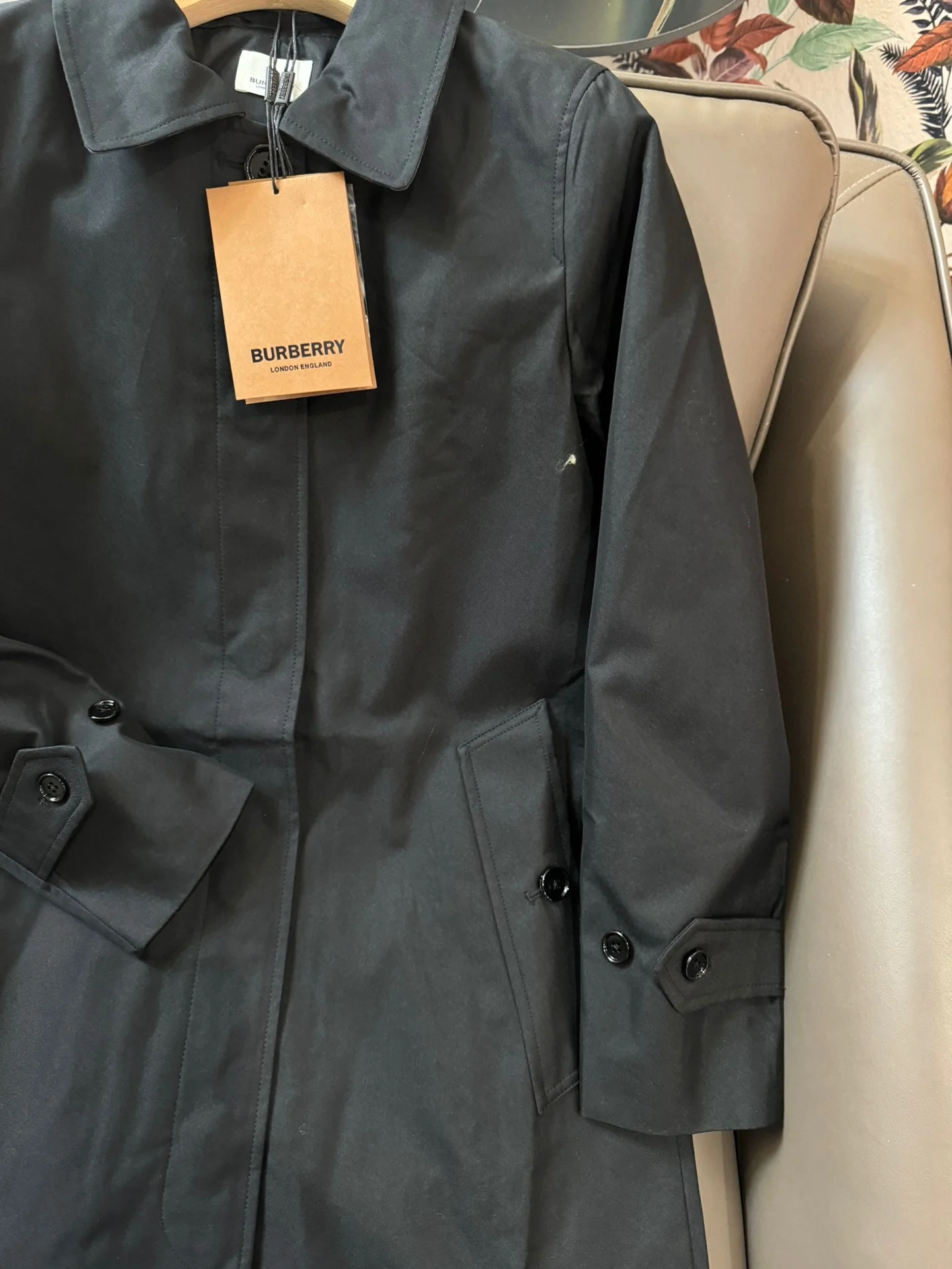 Длинный французский тренч Burberry 2403 - черный