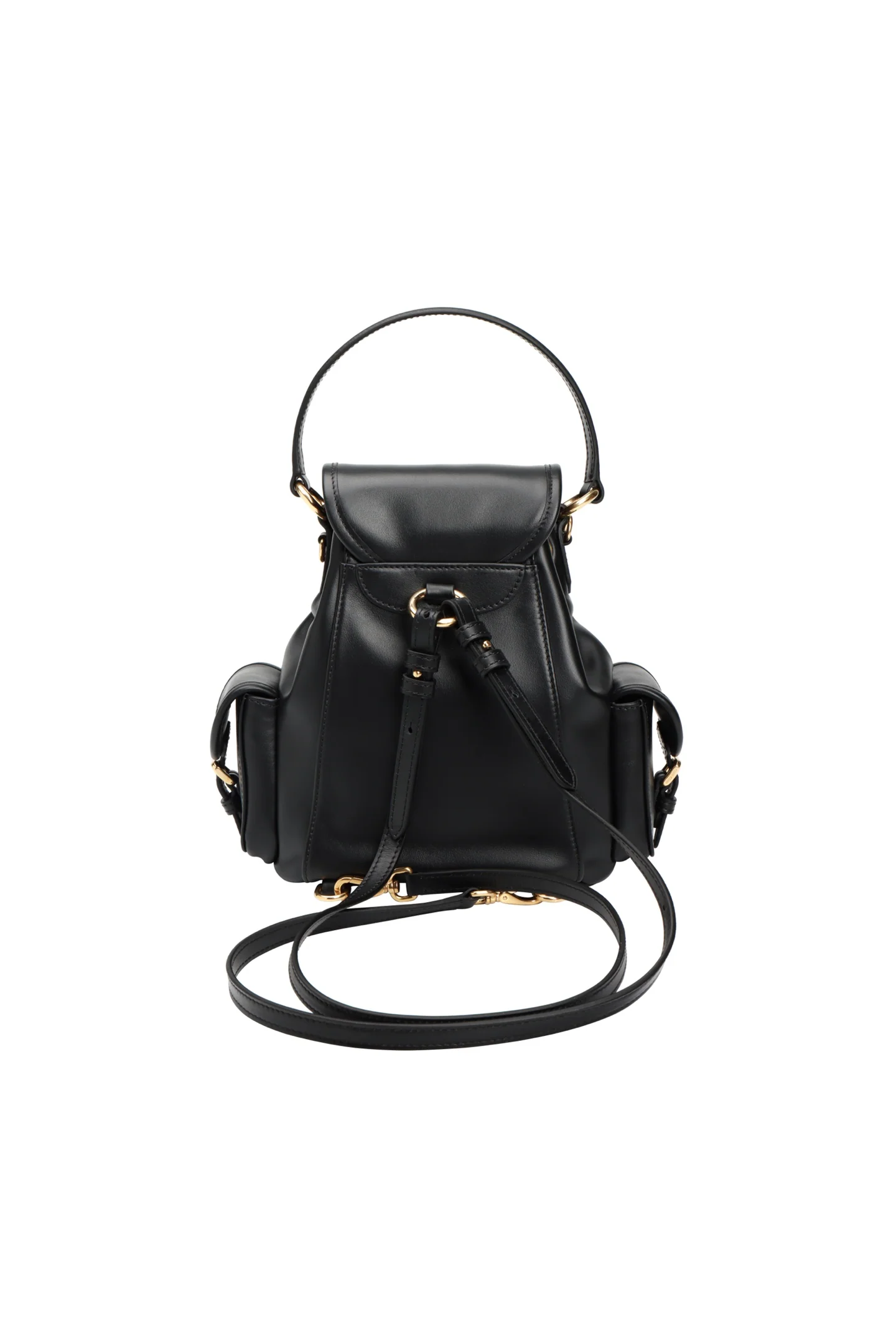 Рюкзак Miu Miu из канваса и кожи - Маленький - Черный