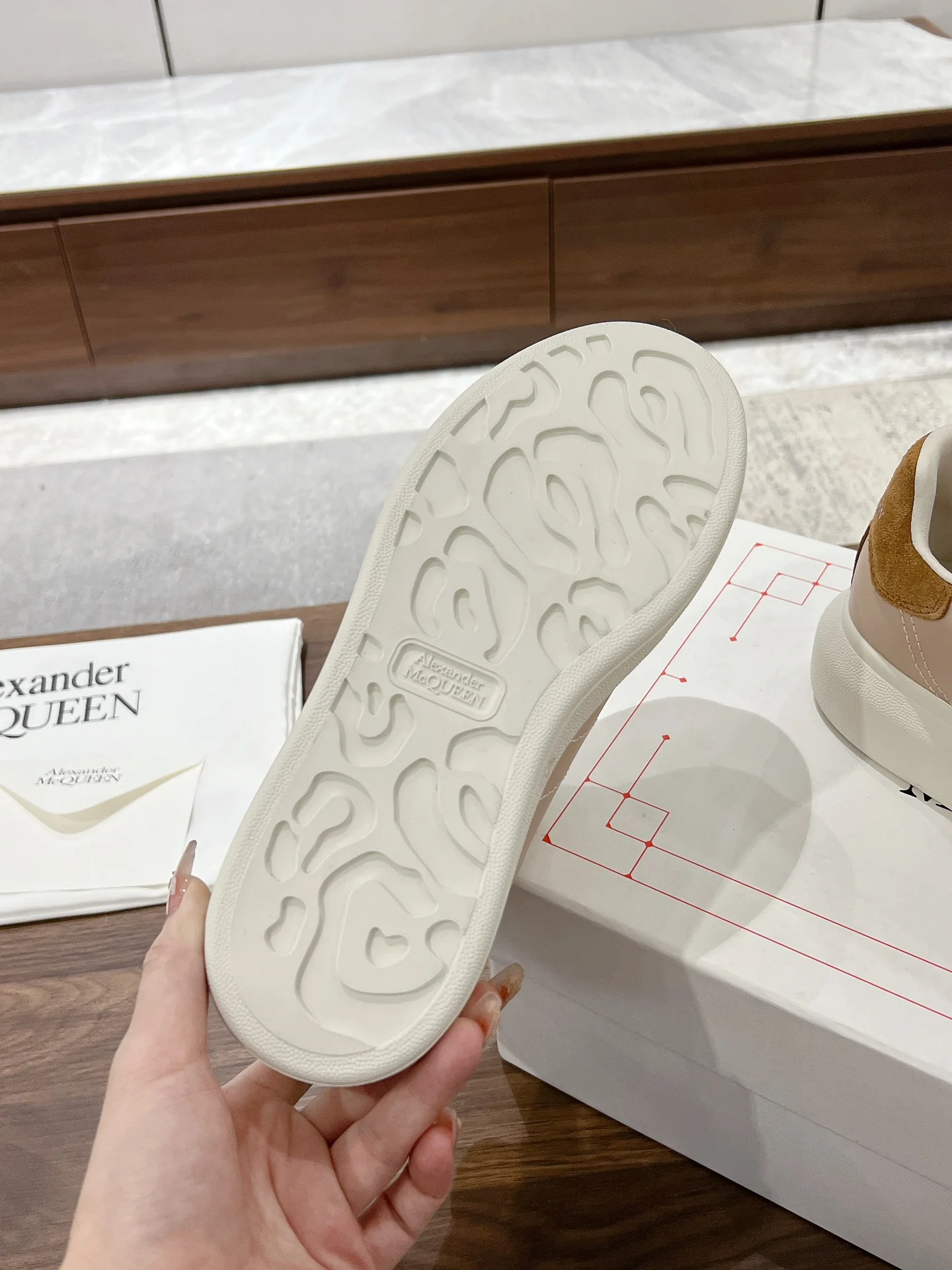 Повседневные туфли McQueen 2024 - Кофейно-коричневый - 1