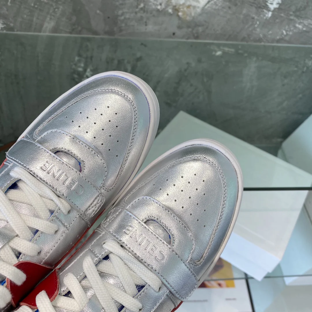 Спортивные высокие кроссовки Celine - унисекс - серебристые