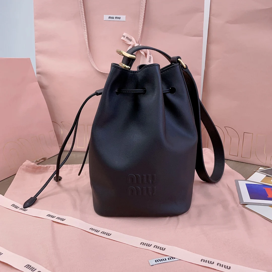 Miu Miu-5be090-Premium Calfskin Bucket Bag-1