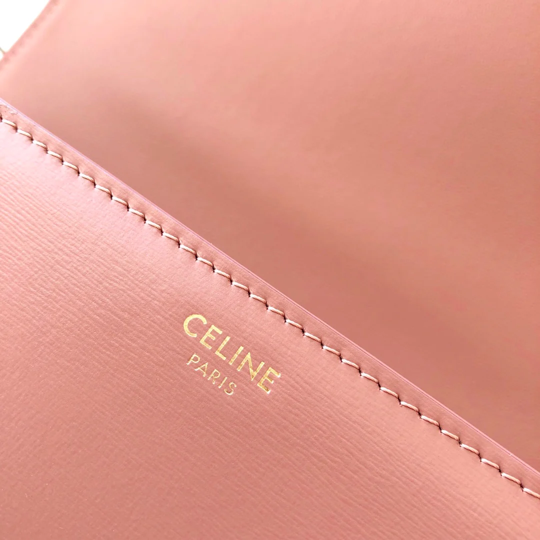 Celine Triomphe Medium Calfkin Rose Pink