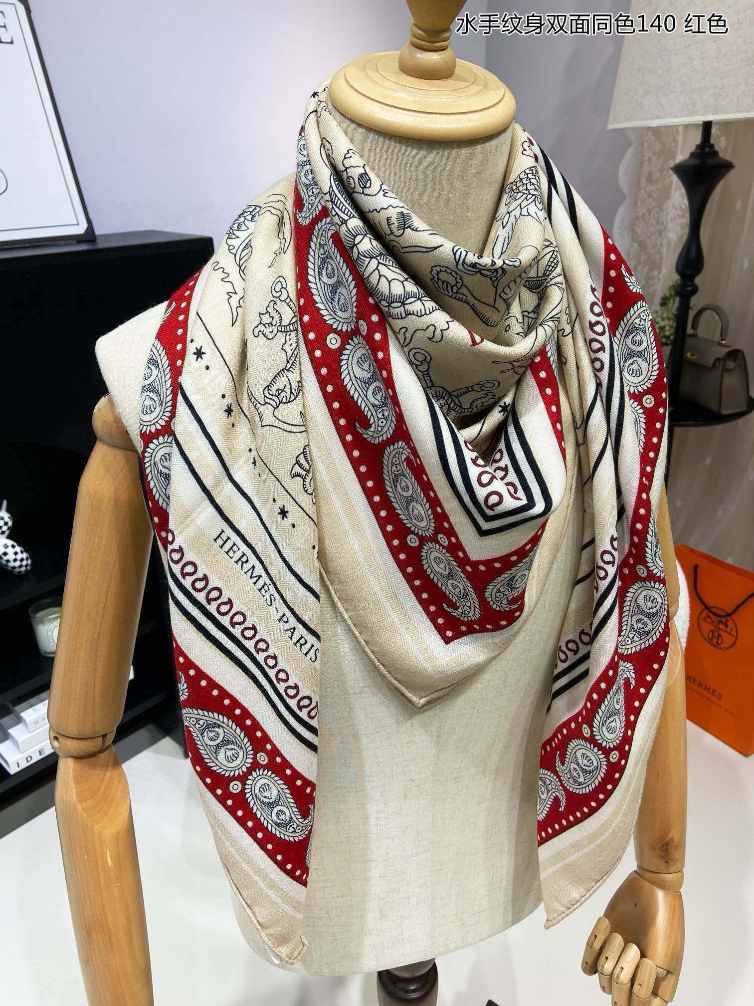 Носовой платок Hermes 2024 в форме матросского тотема