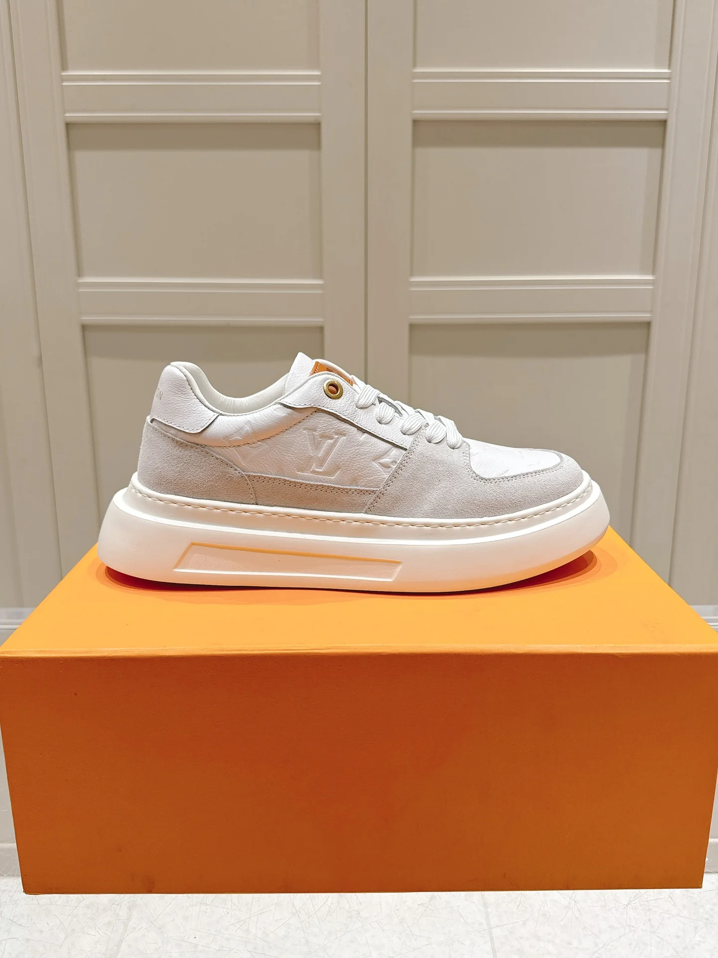 Повседневные туфли на платформе LV-2024, серые.