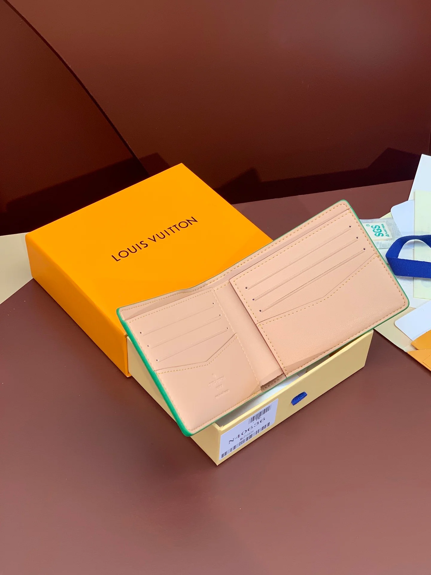 LV-n40636-тонкий кошелек с шахматным узором