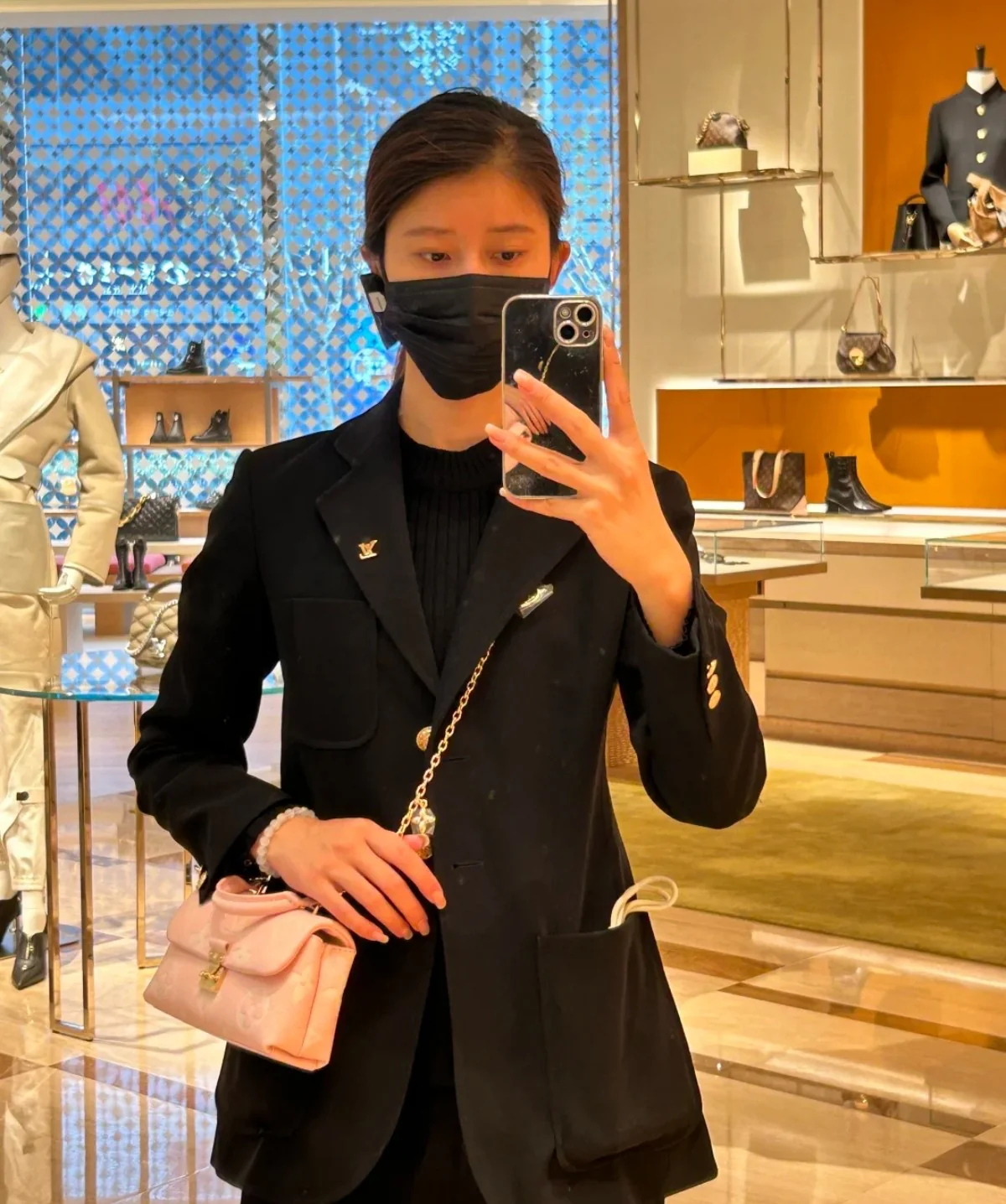 Мини-сумочка LV Nano Madeleine из натуральной кожи - розовая