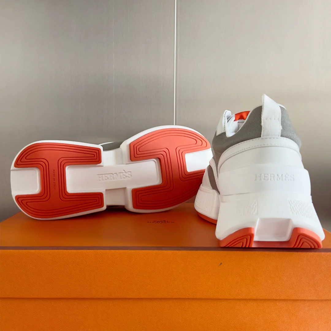 Кроссовки Hermes Giga Series Casual, унисекс, серые, новая модель 2023 года.
