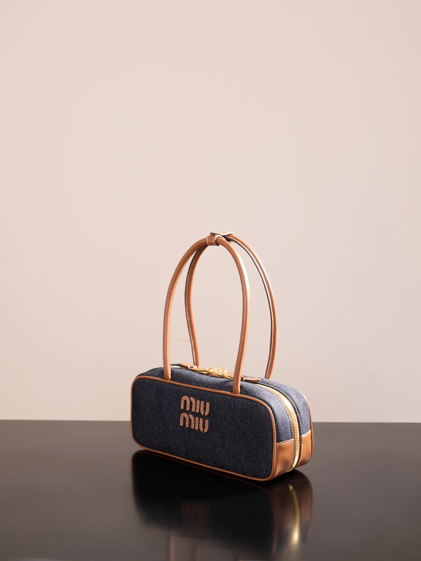 Miu Miu-5bb173m1000-????-Портфель-Средний-Джинсовый