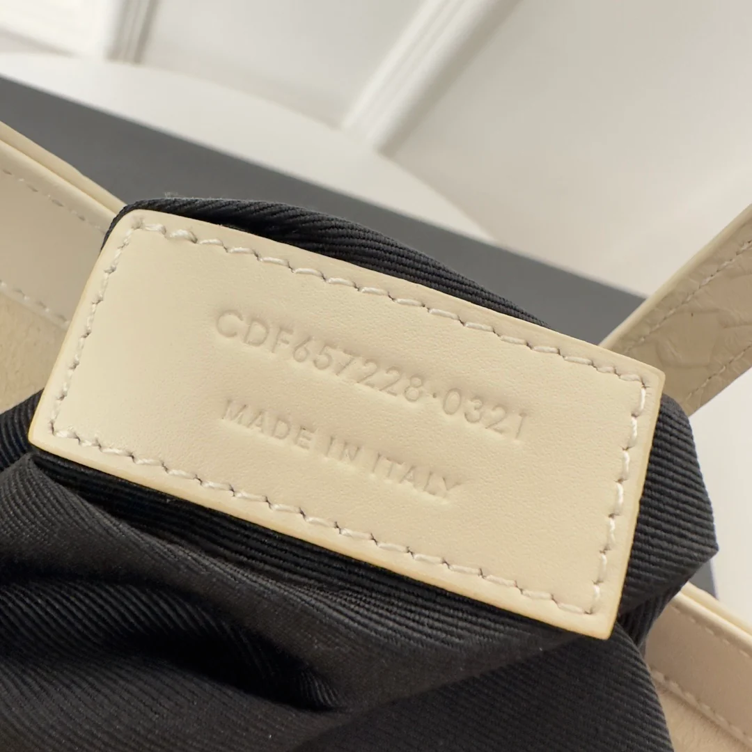 Кожаная сумка YSL Le 5 A 7 через плечо - белый змеиный принт